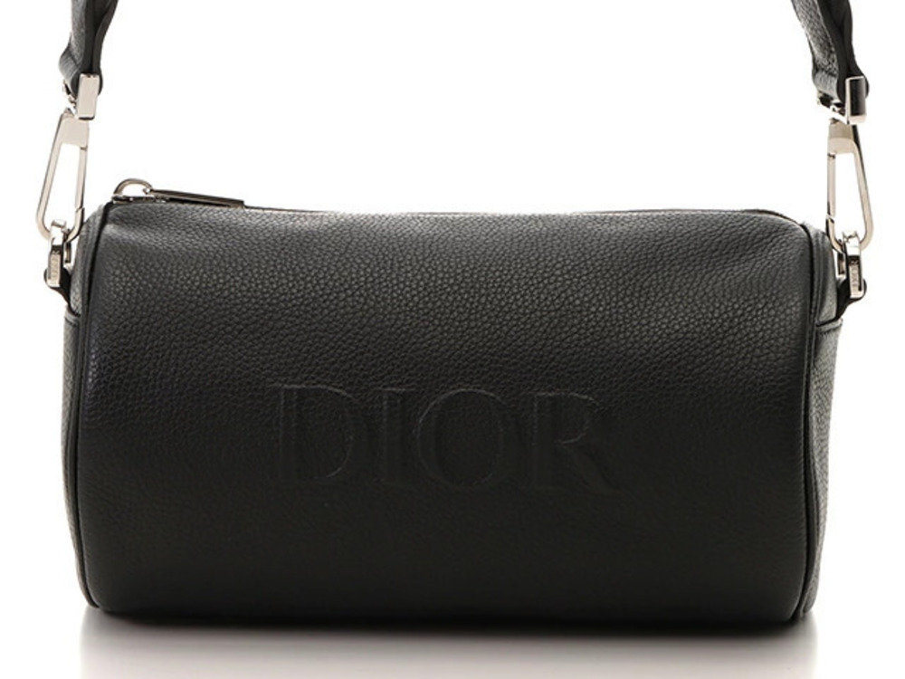 Christian Dior Homme bag shoulder clutch roller messenger calfskin black